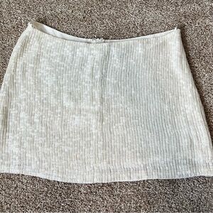 MLV Shimmering Cream Mini Skirt